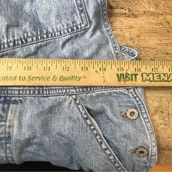 ASO‎ Buffy Summers Vintage 90’s Guess Jeans Carpenter Blue Jumper Bib Overalls S - Picture 6 of 13